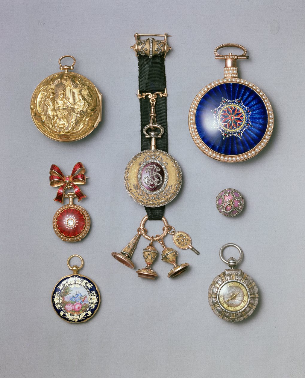 Collection of Faberge pocket watches by Unbekannt