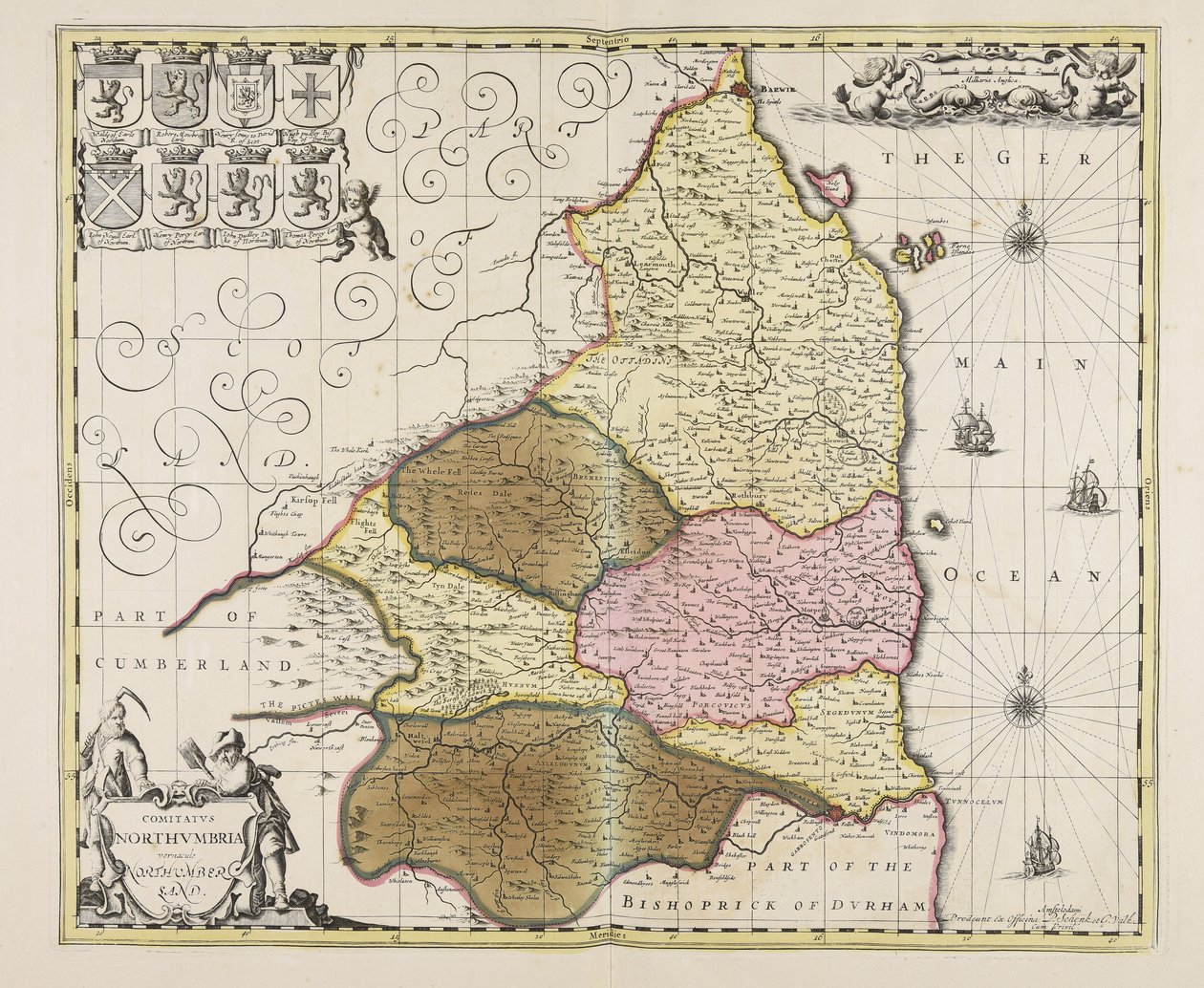 County of Northumbria Commonly Called Northumberland by Unbekannter Künstler