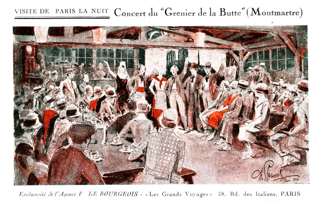 Concert at Grenier de la Butte, Montmartre by Unbekannter Künstler