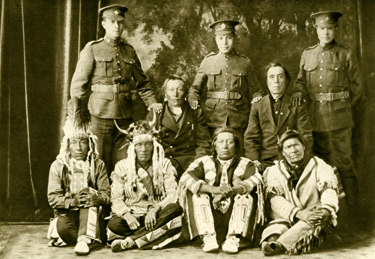 Cree First Nations Canadians during World War 1 by Unbekannter Künstler