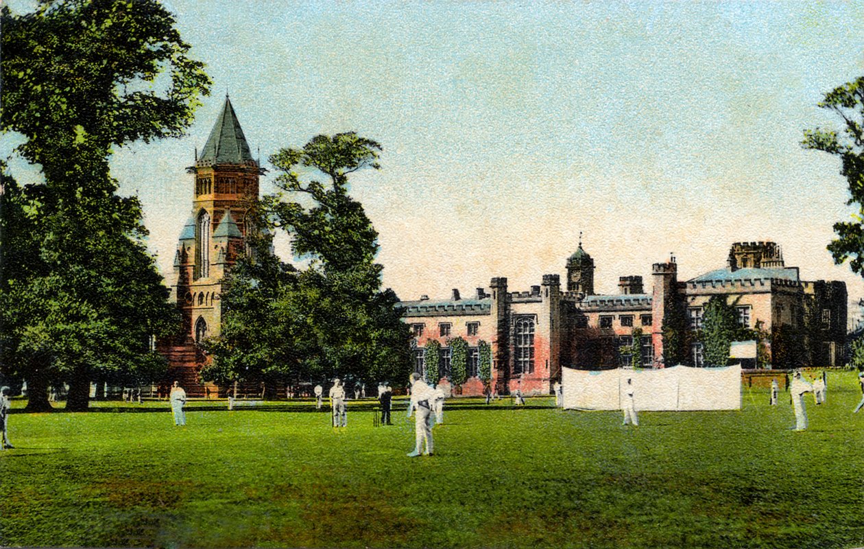 Cricket match at Rugby School, c. 1908 by Unbekannter Künstler
