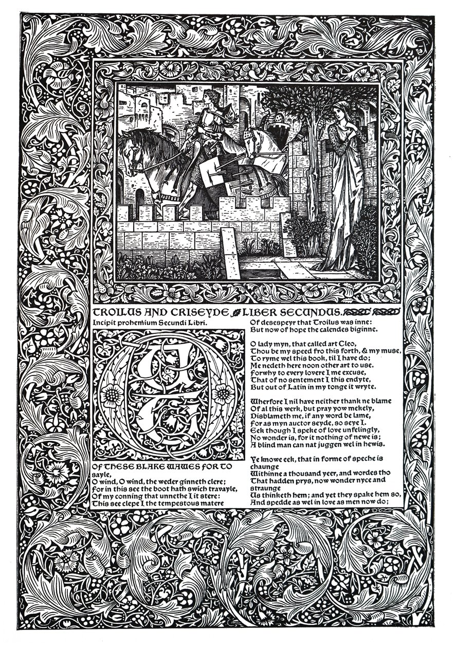 Decorative poem by Geoffrey Chaucer by Unbekannt