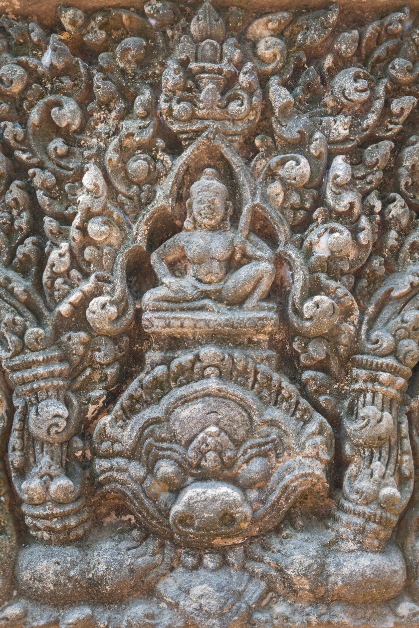 Detail of a Lintel with the Figure of Possibly Indra on Kala, Baphuon Style by Unbekannter Künstler
