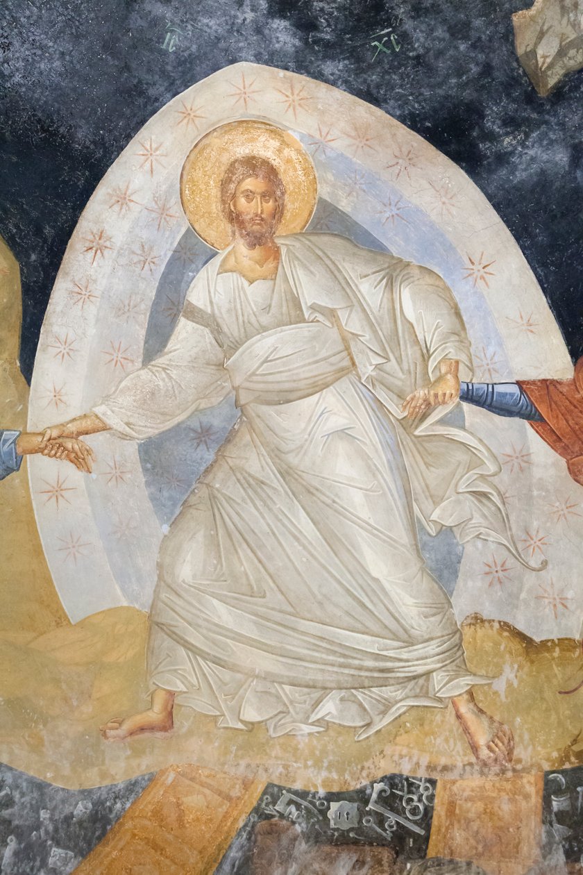 Detail of the Anastasis fresco, church of the St. Savior in Chora, Parekklesion by Unbekannter Künstler