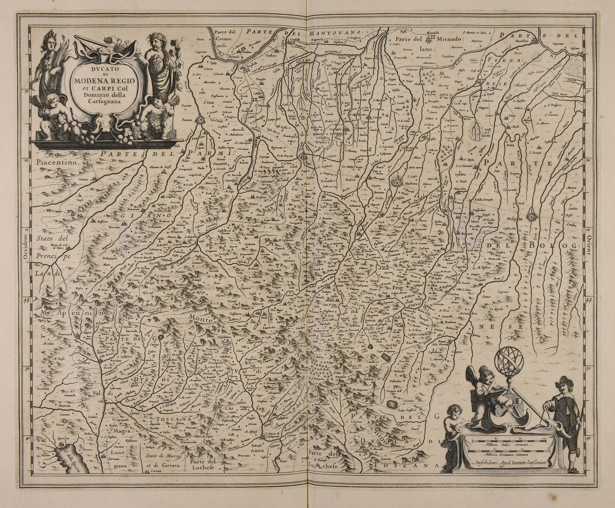 Duchy of Modena and Reggio with the Domain of Carfagnana by Unbekannter Künstler