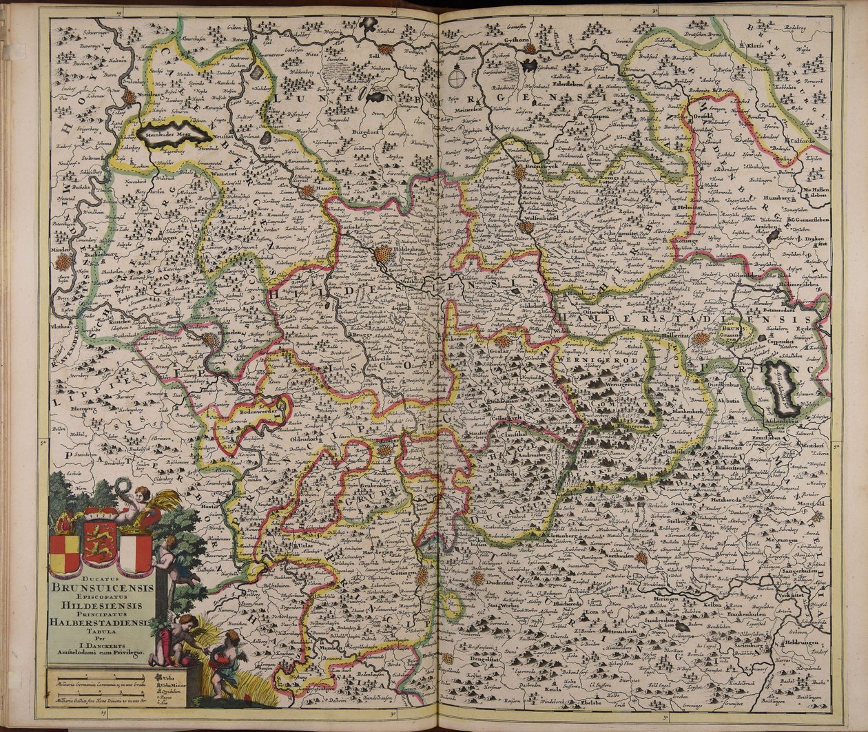 Map of the Duchy of Brunswick, Bishopric of Hildesheim, and Principality of Halberstadt by Unbekannter Künstler