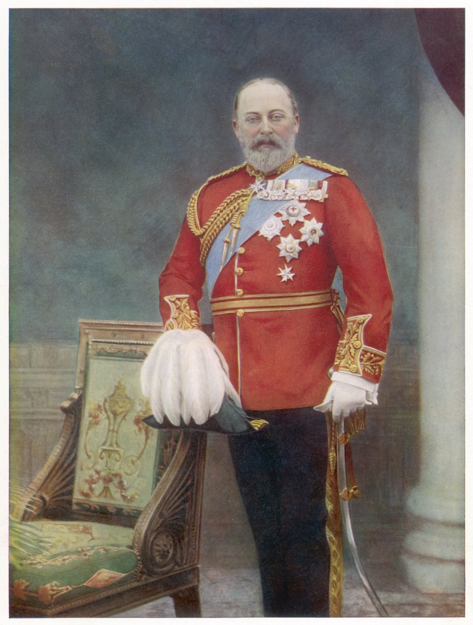 Edward VII (1841-1910) King of England in 1901-1910, Photo by Downey by Unbekannter Künstler