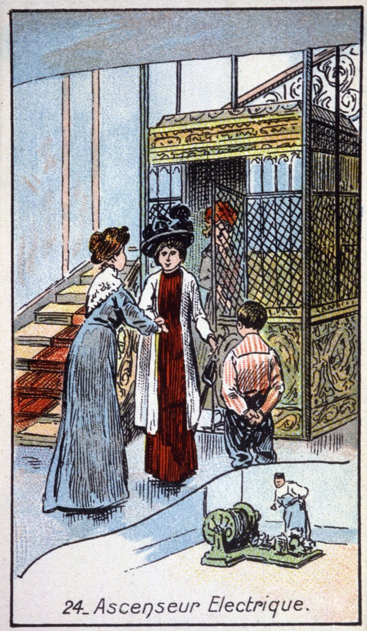 Electric Elevator, c. 1910 by Unbekannter Künstler
