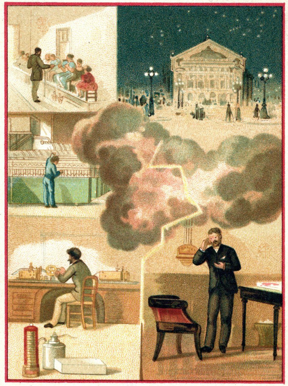 Electricity: From the Power Station to the City Lighting, c. 1900-1910 by Unbekannter Künstler