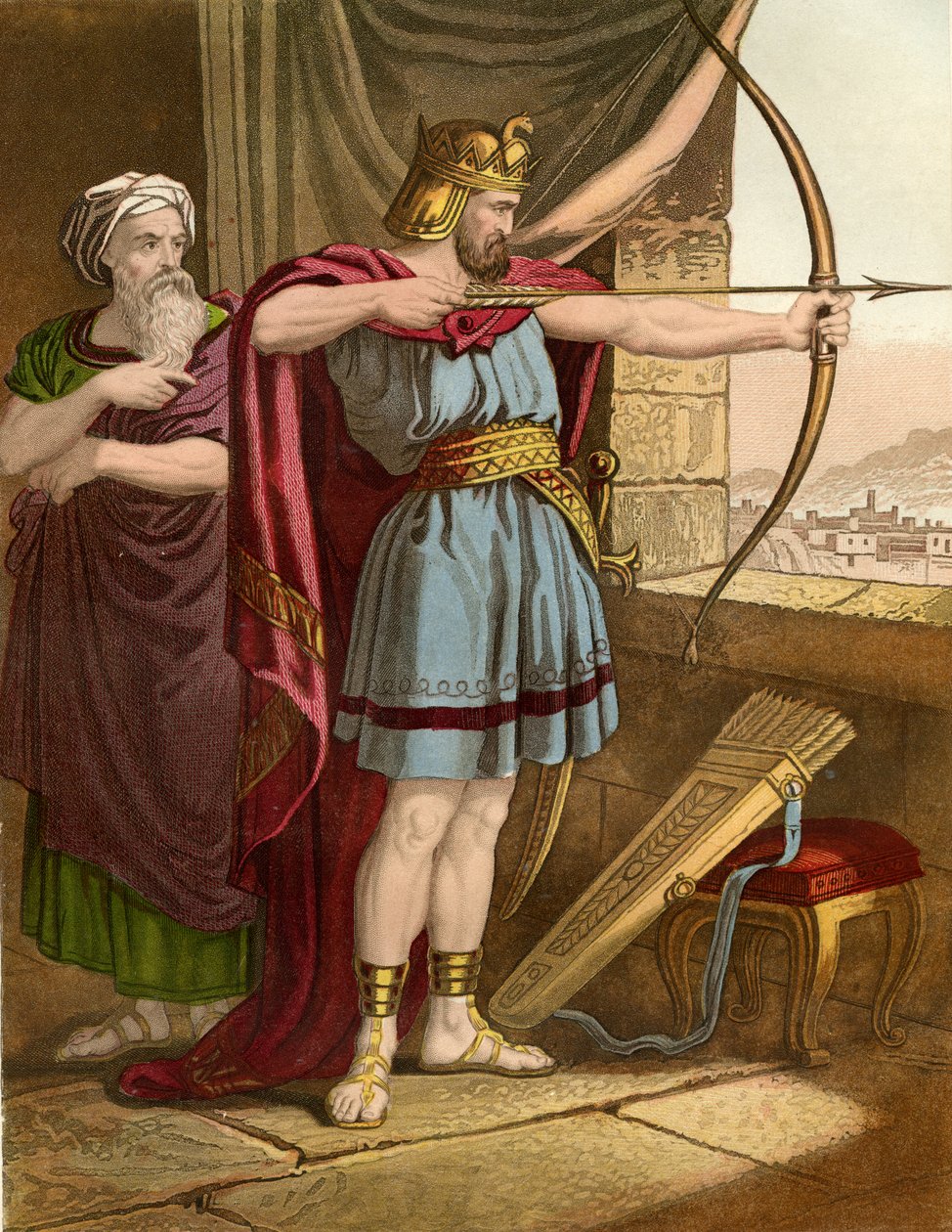 Elisha Commands Joash to Shoot Arrows - Bible by Unbekannter Künstler