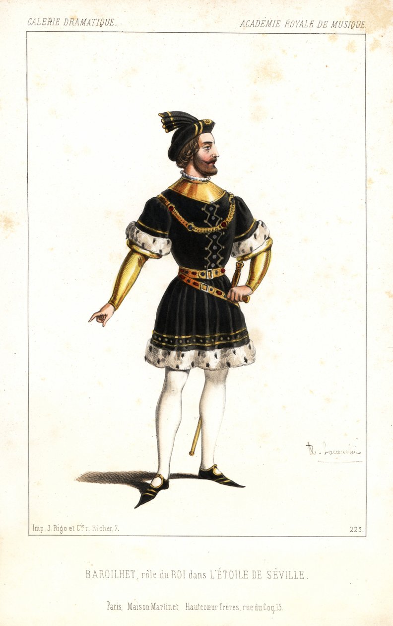 English baritone Paul-Bernard Barroilhet as the King in L