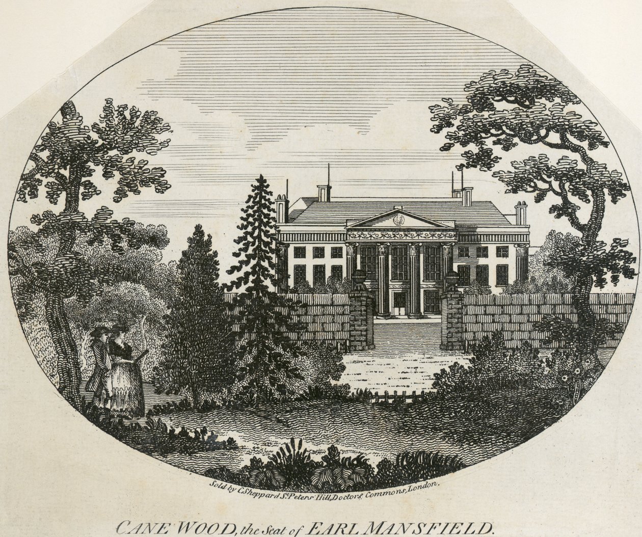 Engraving of Kenwood House by Unbekannter Künstler