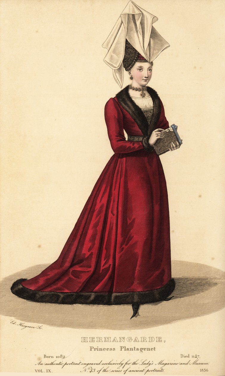 Ermengarde, Princess Plantagenet, daughter of Fulk IV, le Rechin, and the witch countess Hildegarde of Beaugency by Unbekannt