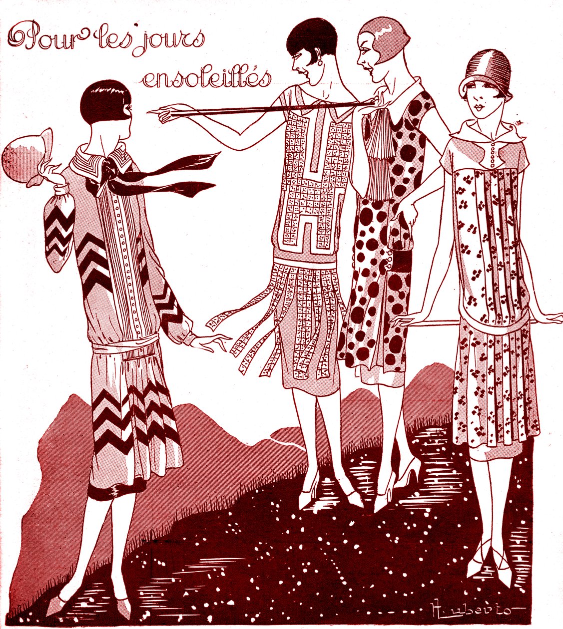 Fashion: Day Dresses in May 1925 by Unbekannter Künstler