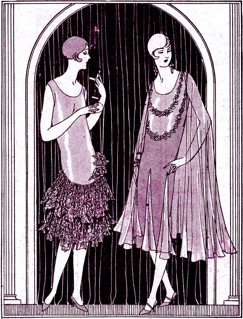 Fashion: Evening Dresses in May 1925 by Unbekannter Künstler