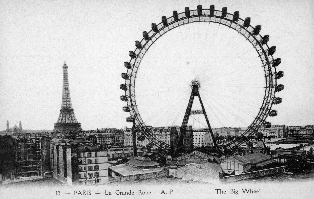 Ferris wheel, Paris - 1900 Exposition Universelle by Unbekannter Künstler