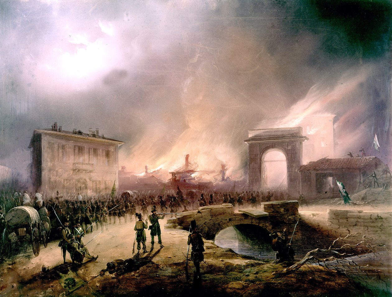 Fire and capture of Rome by the Italians September 20 by Unbekannter Künstler