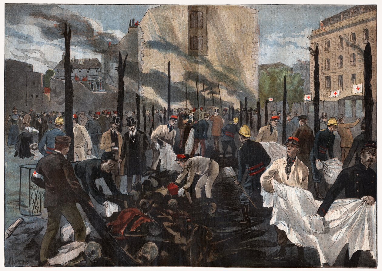 Fire at the Charity Bazaar by Unbekannter Künstler