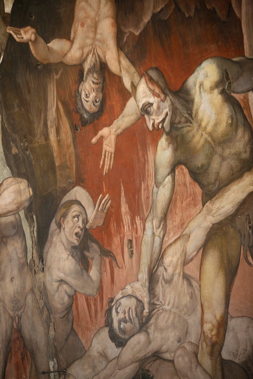 Fresco depicting hell, Florence, Italy by Unbekannt