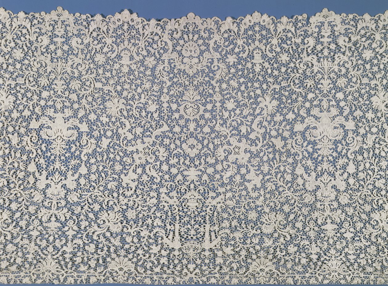 Flounce of guipure lace, French, c.1700 by Unbekannt