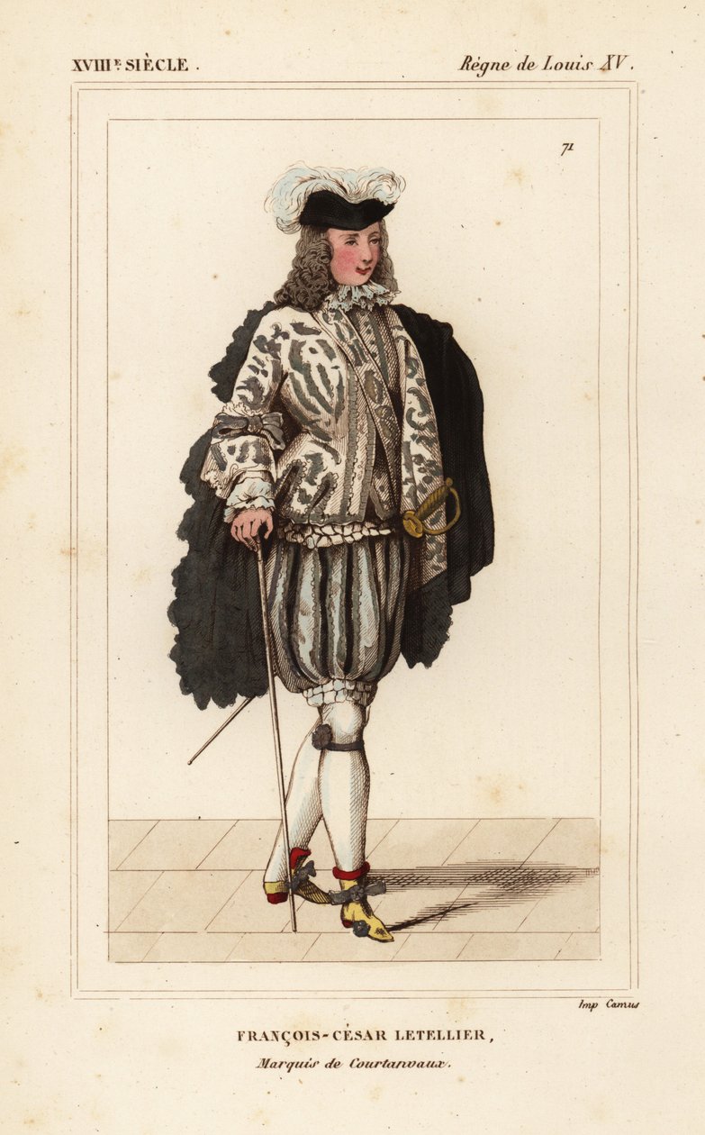 Francois-Cesar Letellier, Marquis de Courtanvaux, scientist and soldier by Unbekannter Künstler