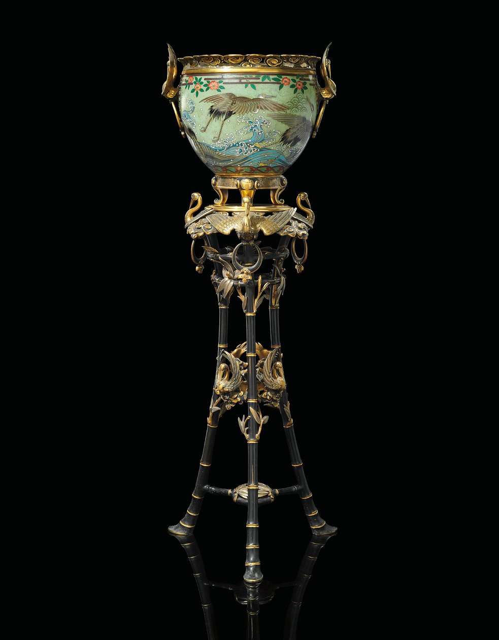 French Japonisme Jardiniere-on-Stand, 1874 by Unbekannt