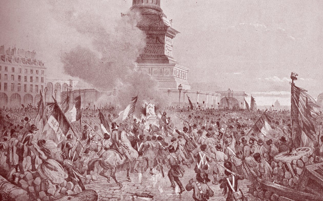 French Revolution of 1848 (engraving) by Nicolas d