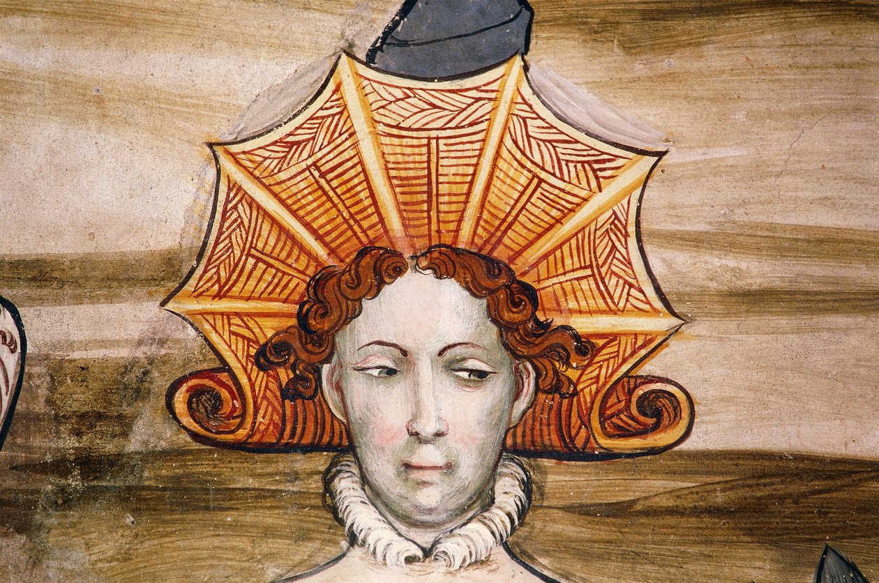 Frescoes of Baronial Hall (detail), Della Manta Castle, Italy by Benjamin Baud