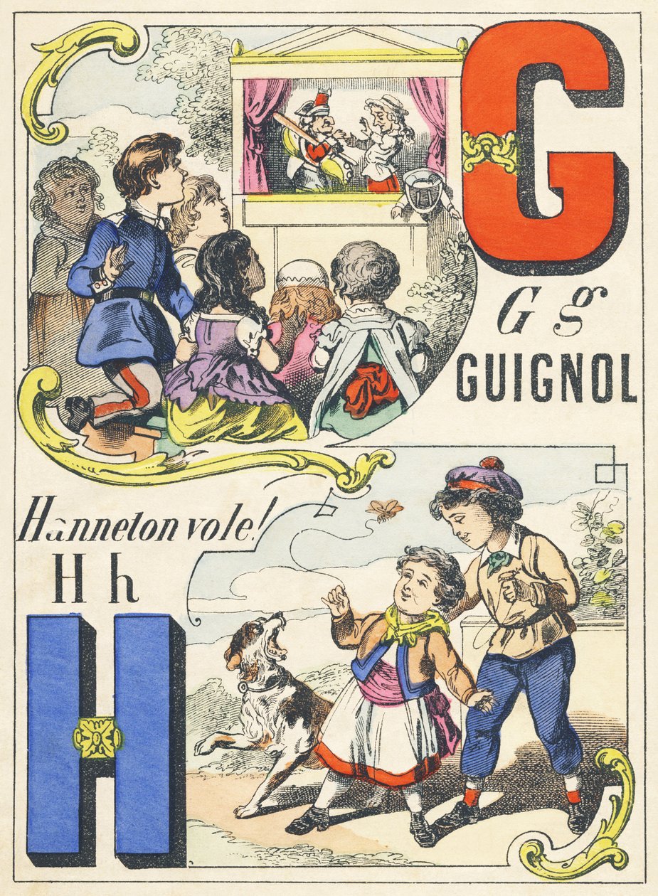 G H: Guignol, Hanneton vole! - Games Alphabet, c.1890 by Unbekannt
