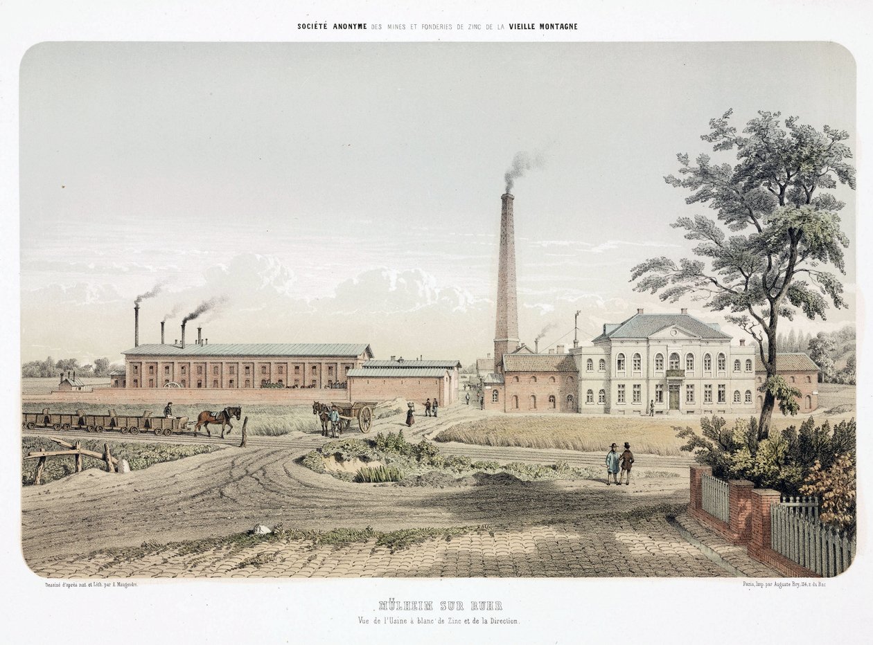 General Industrial Scenes Zinc Works at Mulheim an der Ruhr, Germany by Unbekannt