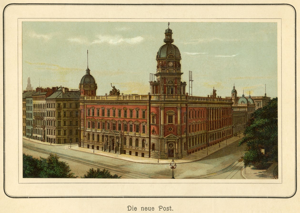 Germany, Hamburg, the new building for the post office, illustration from: "Ansichten-Album Hamburg" (views from Hamburg), published by C. Schneider, Berlin NW, c.1890 by Unbekannter Künstler