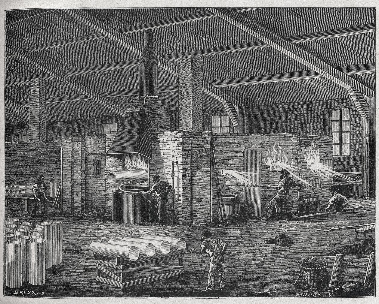 Glassmaking, c. 1880 by Unbekannter Künstler