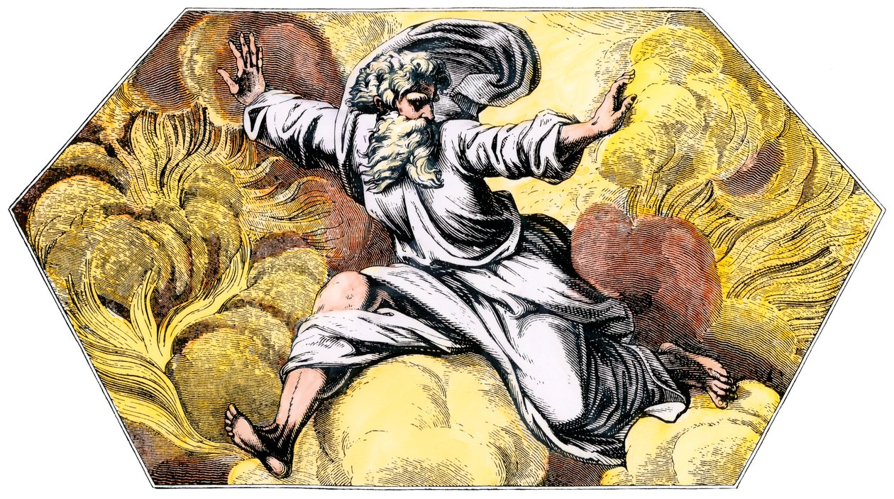 God Creating Heaven and Earth - from the Loggia of the Vatican by Raphael by Unbekannter Künstler