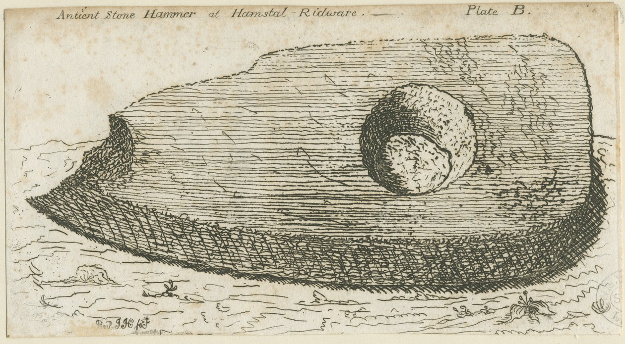Hamstall Ridware - Archaeological find: etching by Unbekannt