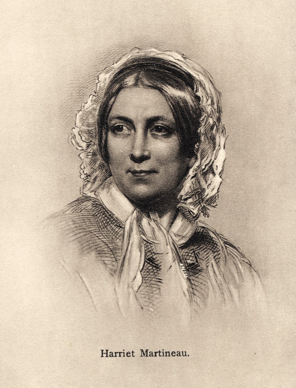 Harriet Martineau - portrait by Unbekannter Künstler