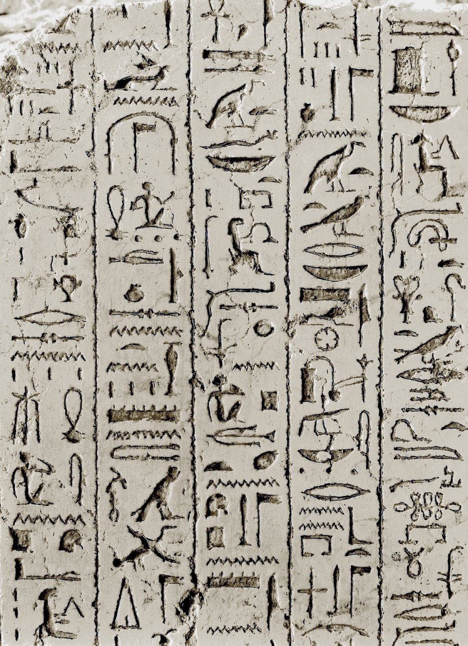 Hieroglyphs of the Period Ramesside, Denderah, Egypt by Leopold Blonder