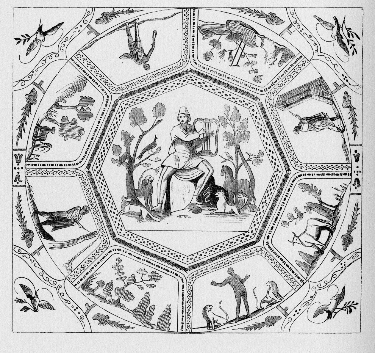 History of Ancient Rome. Paintings from the First Century on the Top of a Church by Unbekannt