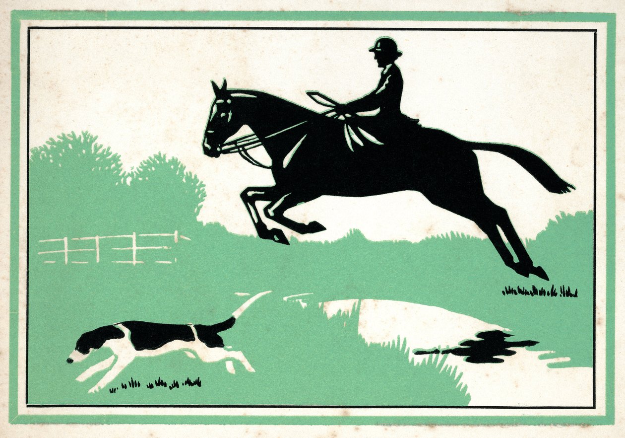 Horse-riding by Unbekannter Künstler