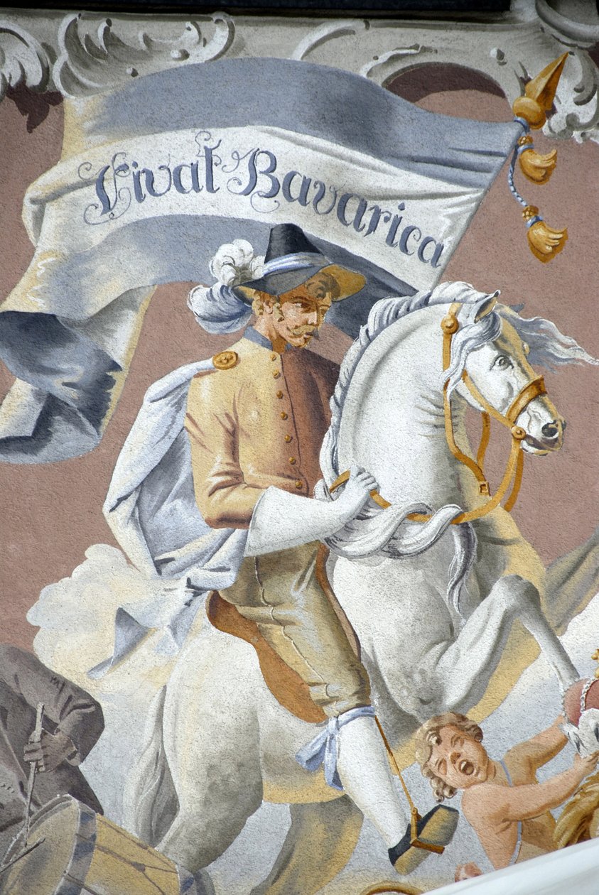 Horseback Rider, Fresco, Bavaria, Germany by Unbekannter Künstler