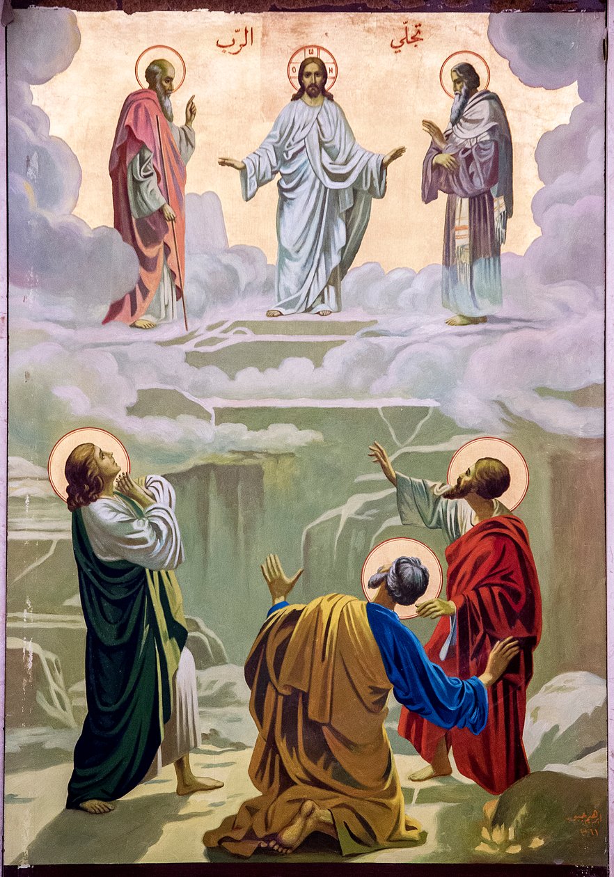 Icon in the Nazareth Melkite (Greek Catholic) Church, Galilee, Israel, The Transfiguration, 2018 by Unbekannt