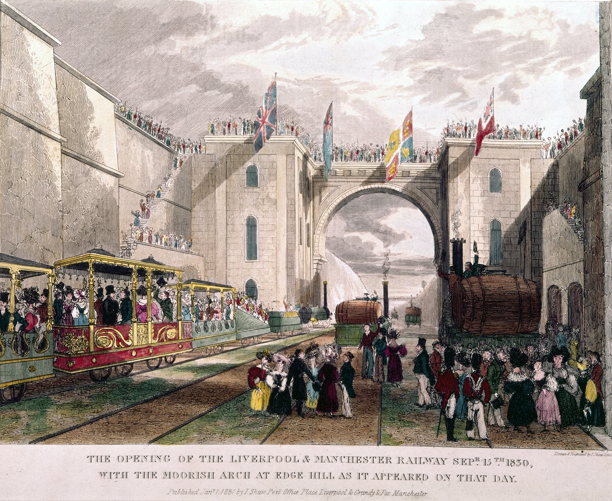 Inauguration of the Liverpool Manchester railway line by Unbekannt