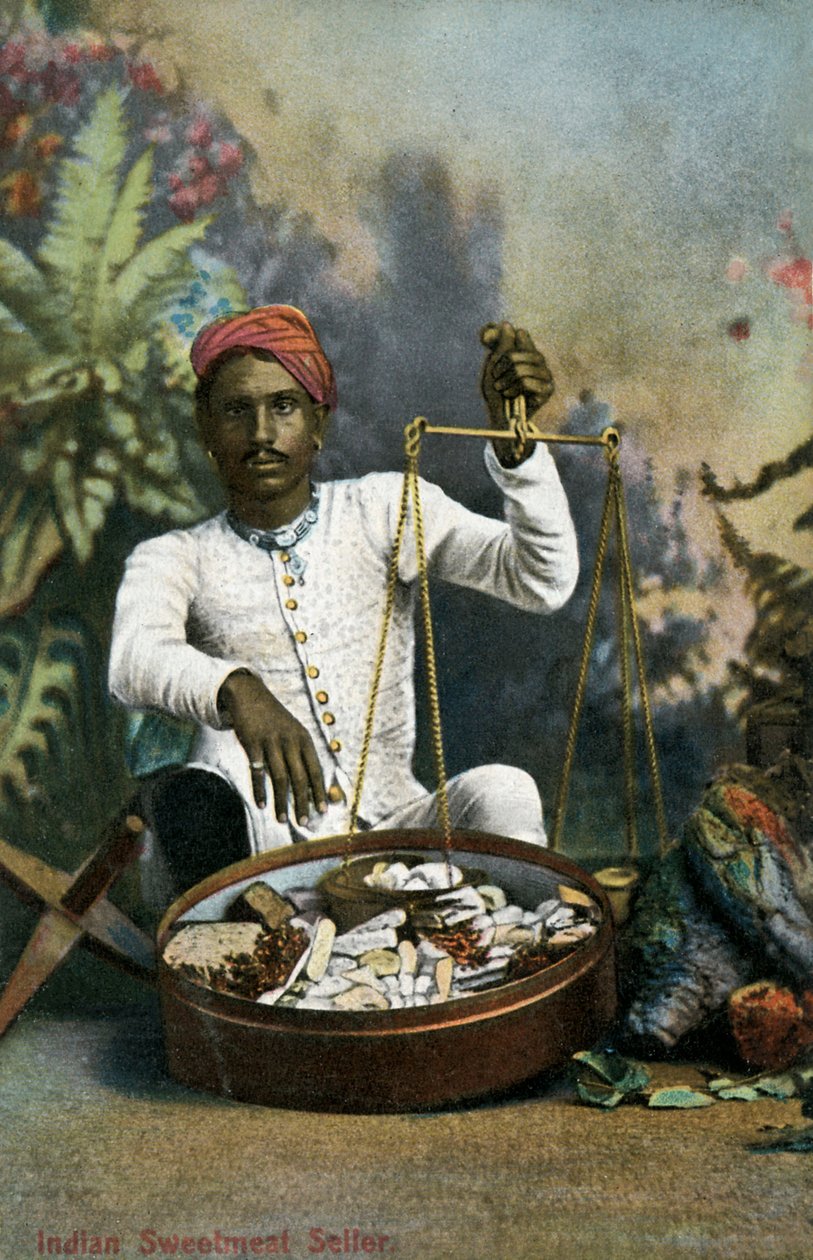 Indian Sweetmeat Seller by Unbekannter Künstler