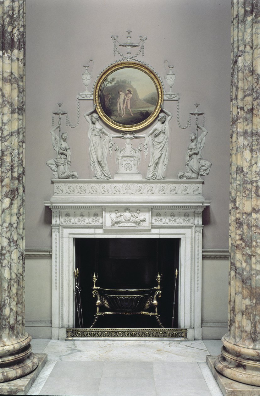 Interior of the Marble Hall, Kedleston Hall, Derbyshire (photo) by Unbekannt
