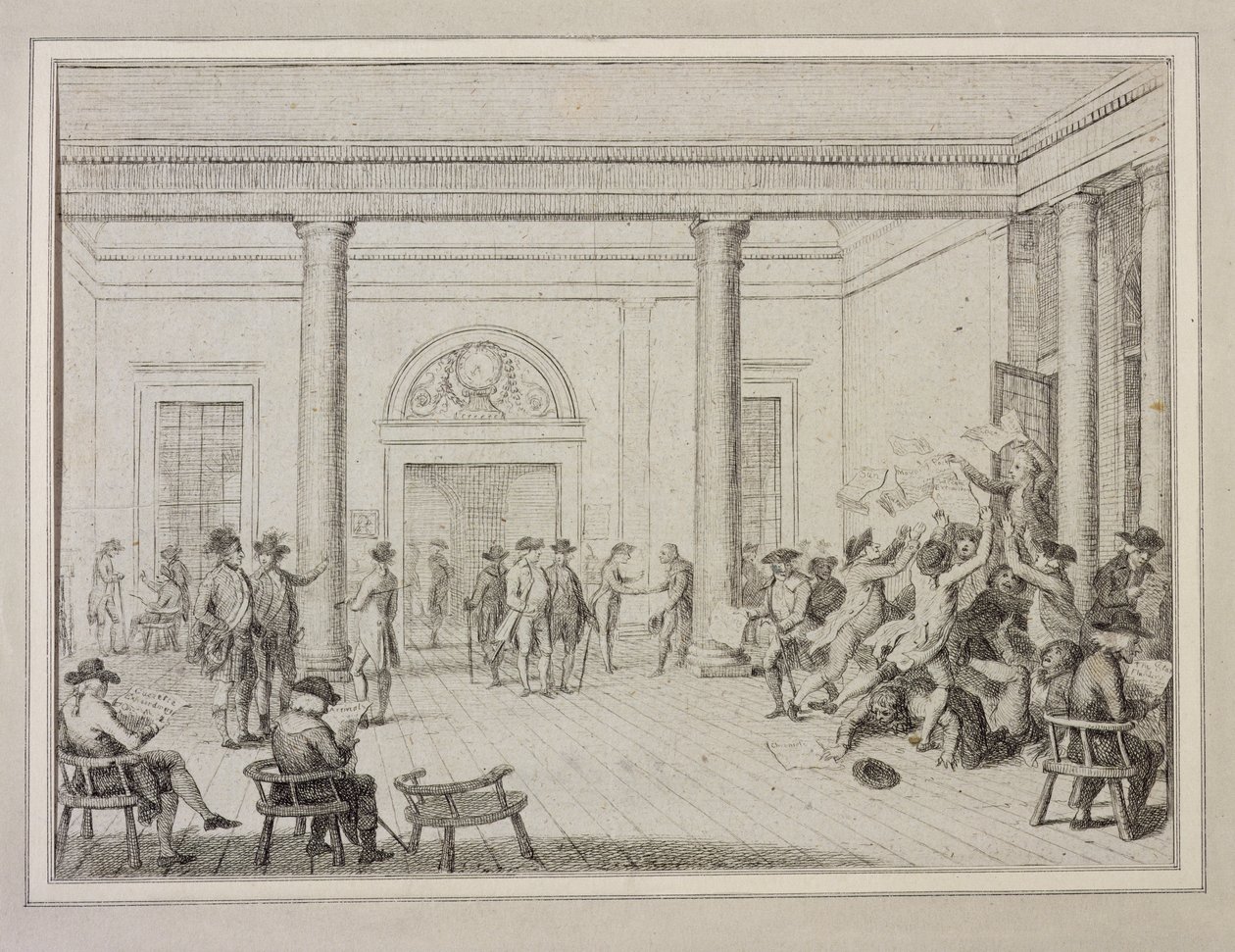 Interior of the Stock Exchange by Unbekannt