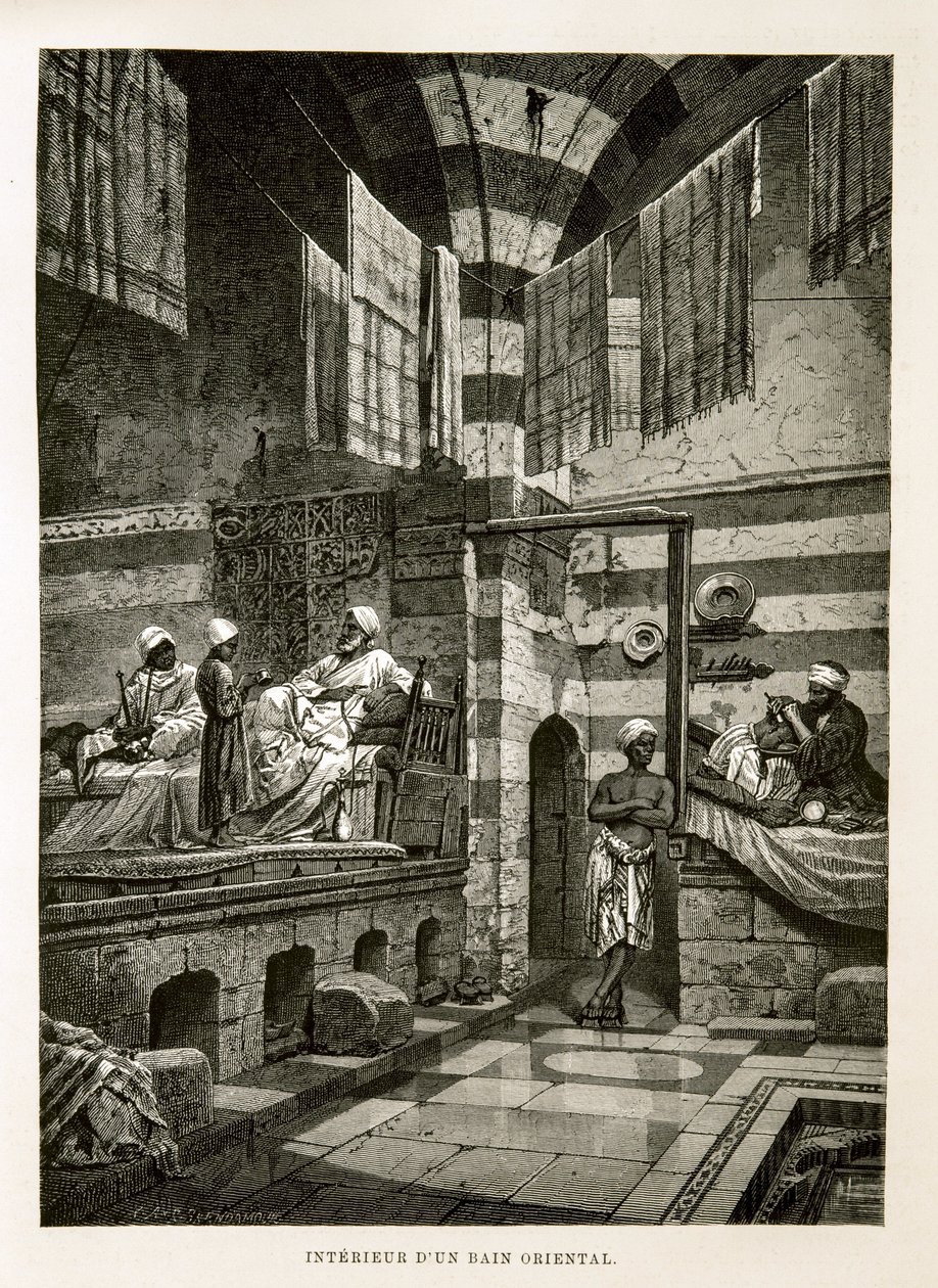 Internal View of an Oriental Bath - Illustration from the Atlas of Egypt by Unknown