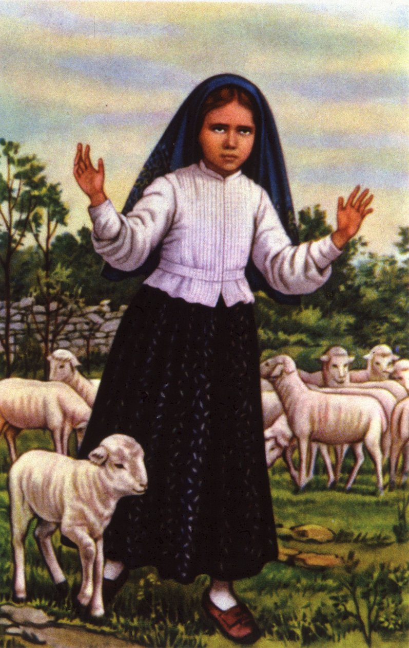 Jacinta, who saw the Virgin Mary in Fatima in 1917 by Unbekannter Künstler