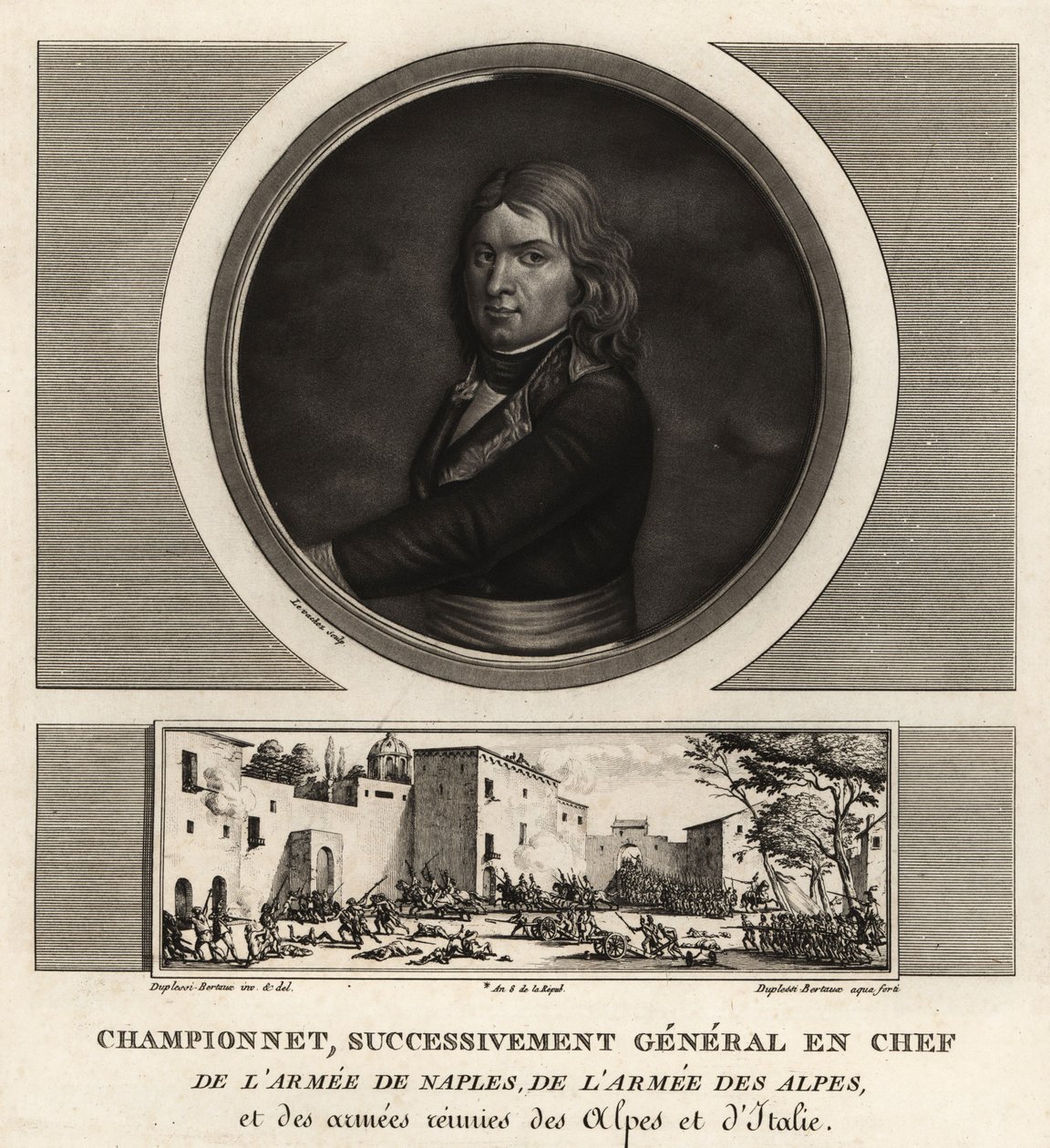 Jean Étienne Vachier Championnet, General-in-Chief of the Army of Naples, the Alps, Italy by Unbekannt