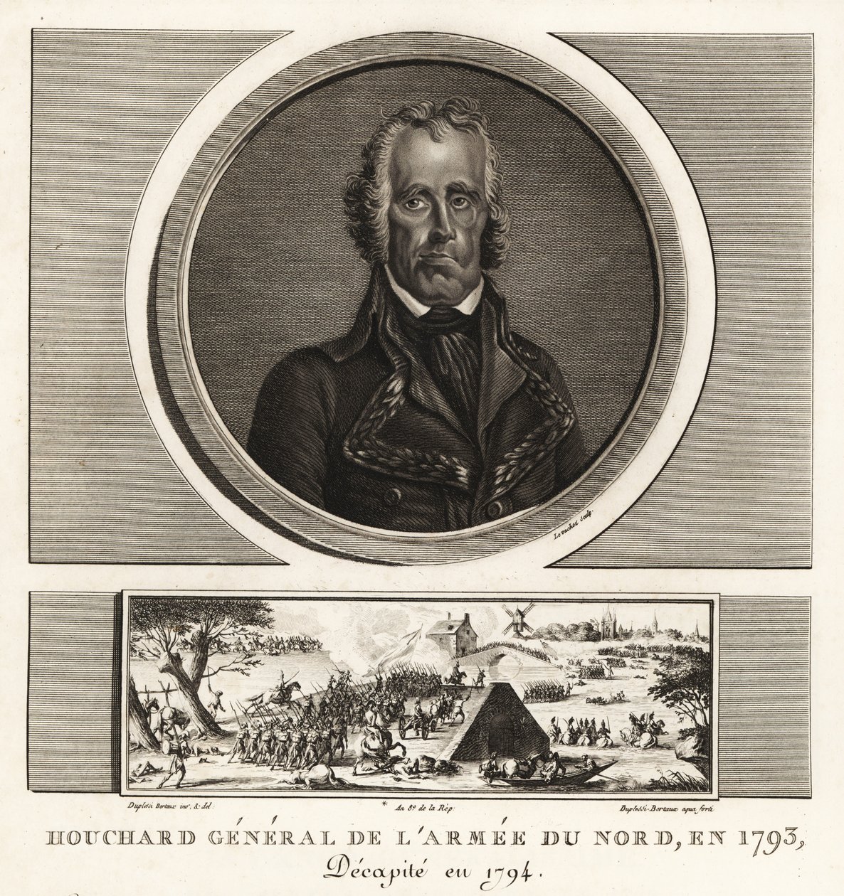 Jean Nicolas Houchard, French Revolutionary General of the Army of the North, executed for cowardice in 1793 by Unbekannt