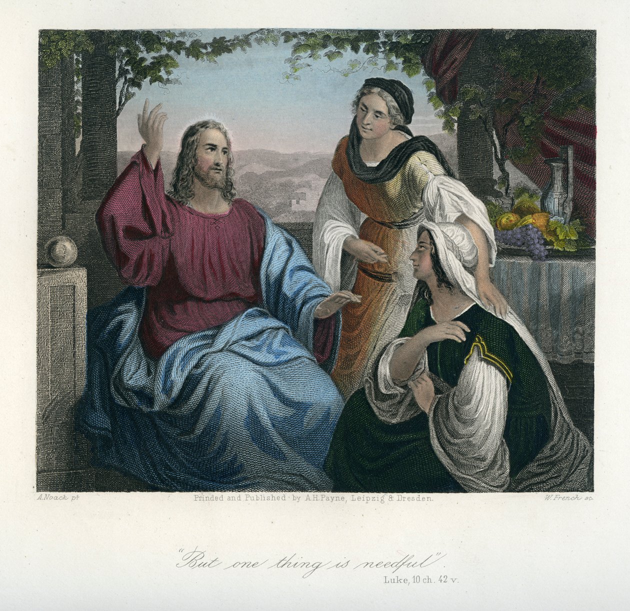 Jesus in the House of Mary and Martha - Bible, New Testament by Unbekannter Künstler