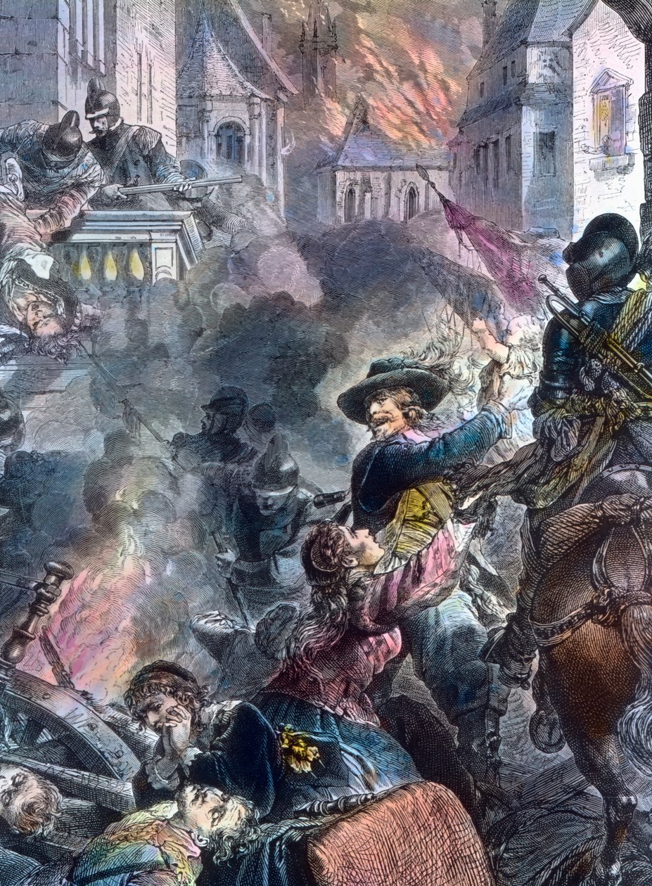 Johann Tserclaes Fighting at the City of Magdeburg by Unbekannter Künstler